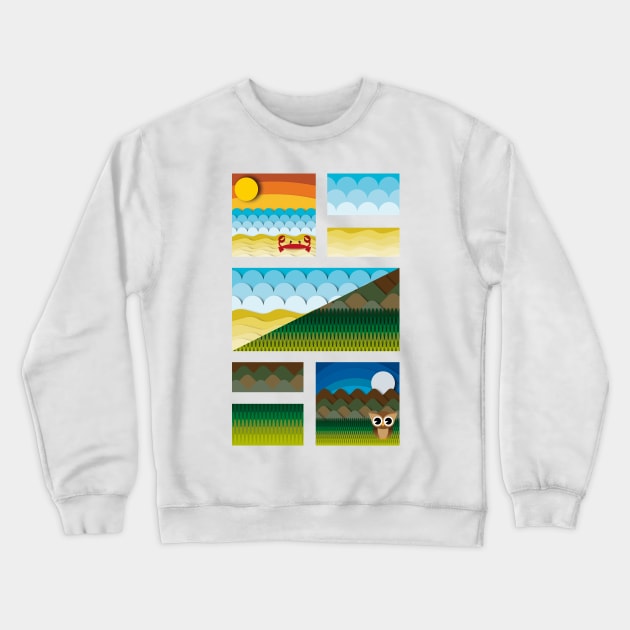 Forest and beach Crewneck Sweatshirt by Raphoto1